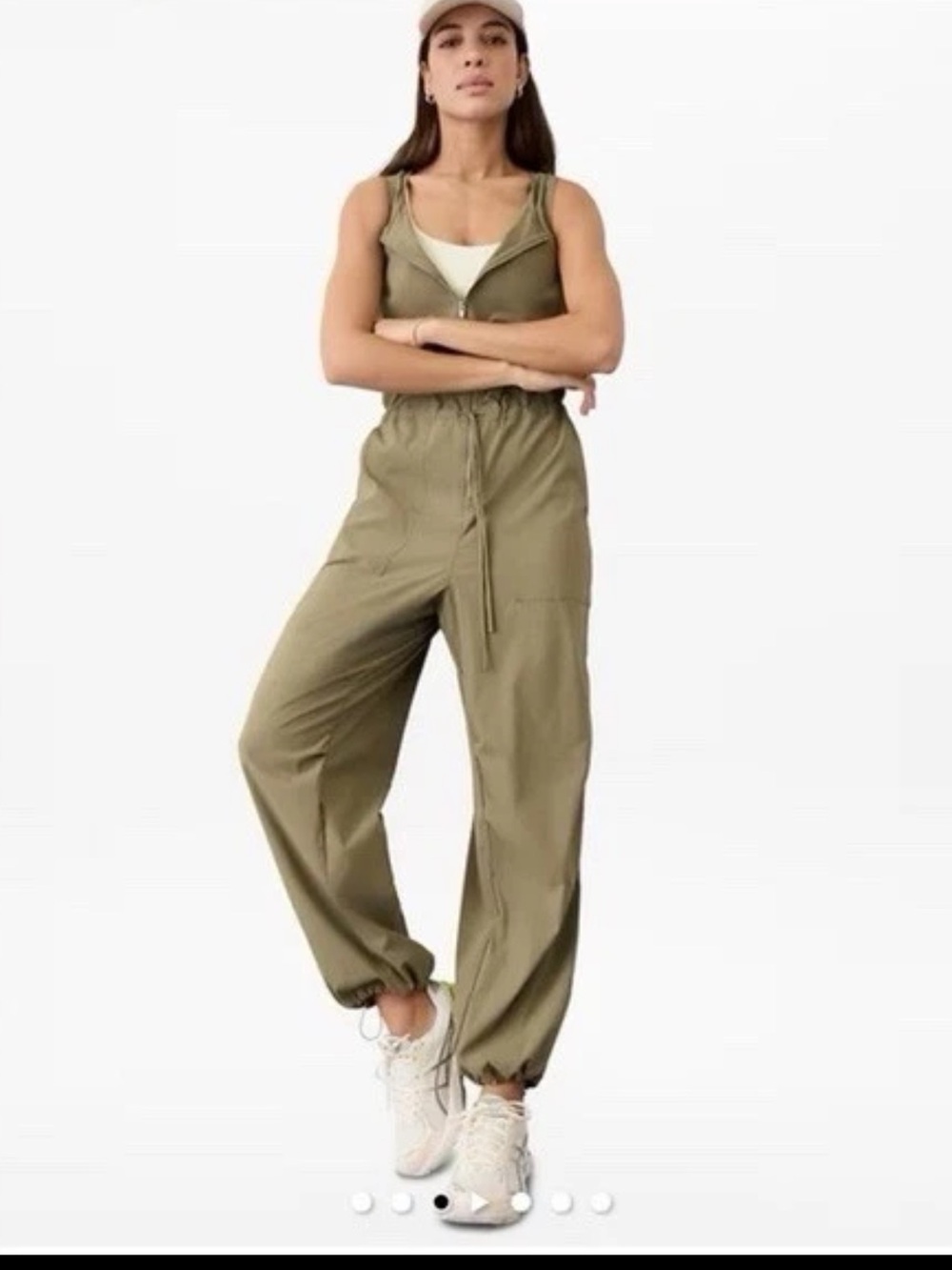 Athleta Olive Green Utility Jumpsuit